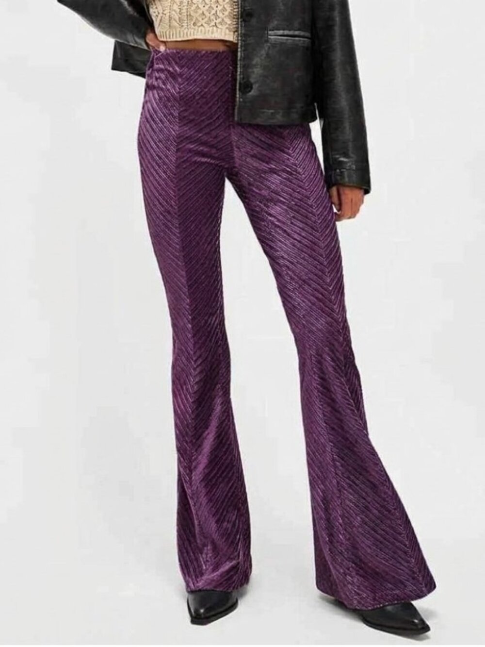 Free People Penny Flare Velvet Pants